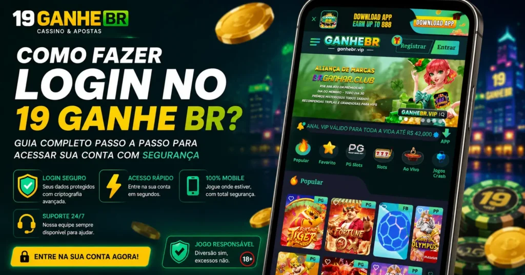 como fazer login no 19 ganhe br